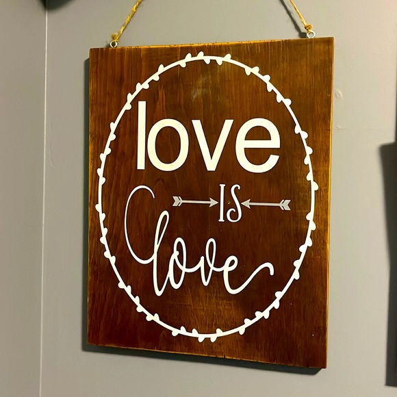 Love is Love Wooden Sign - Picture 1 of 1